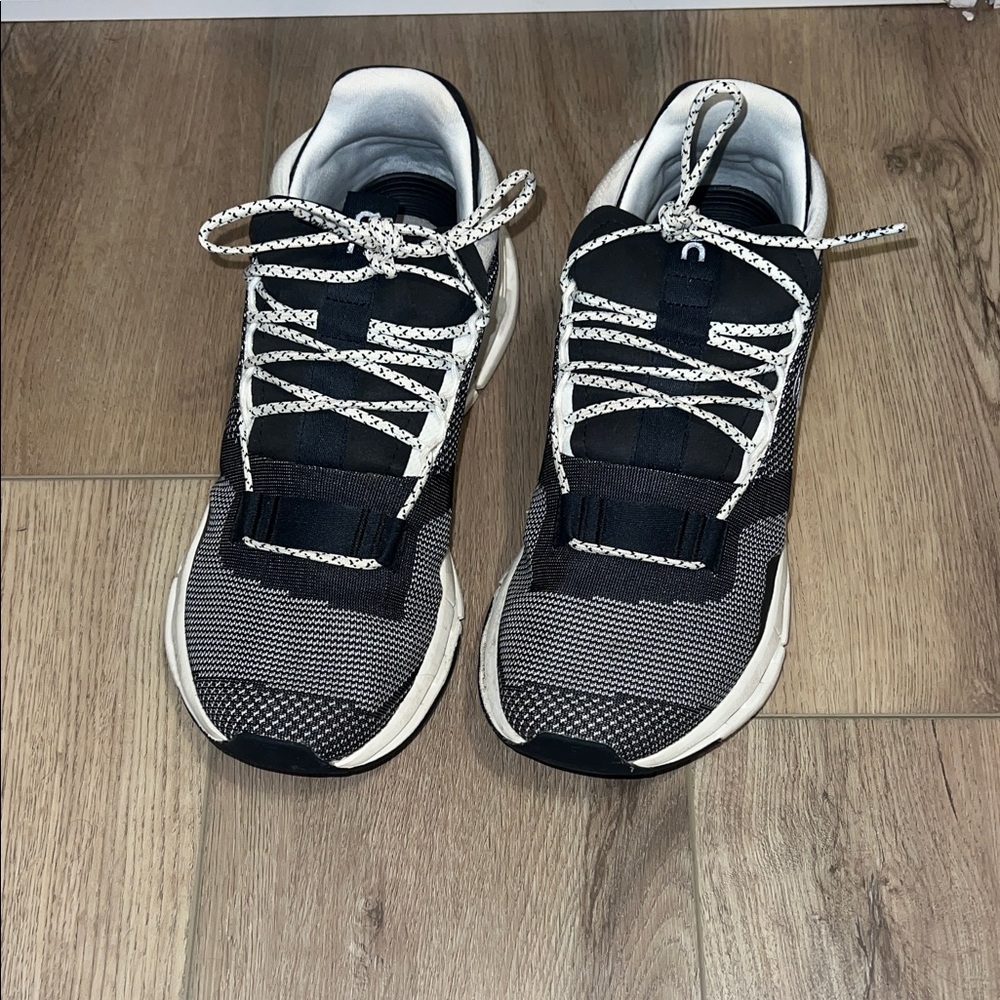 On Running Black and White Sneakers
